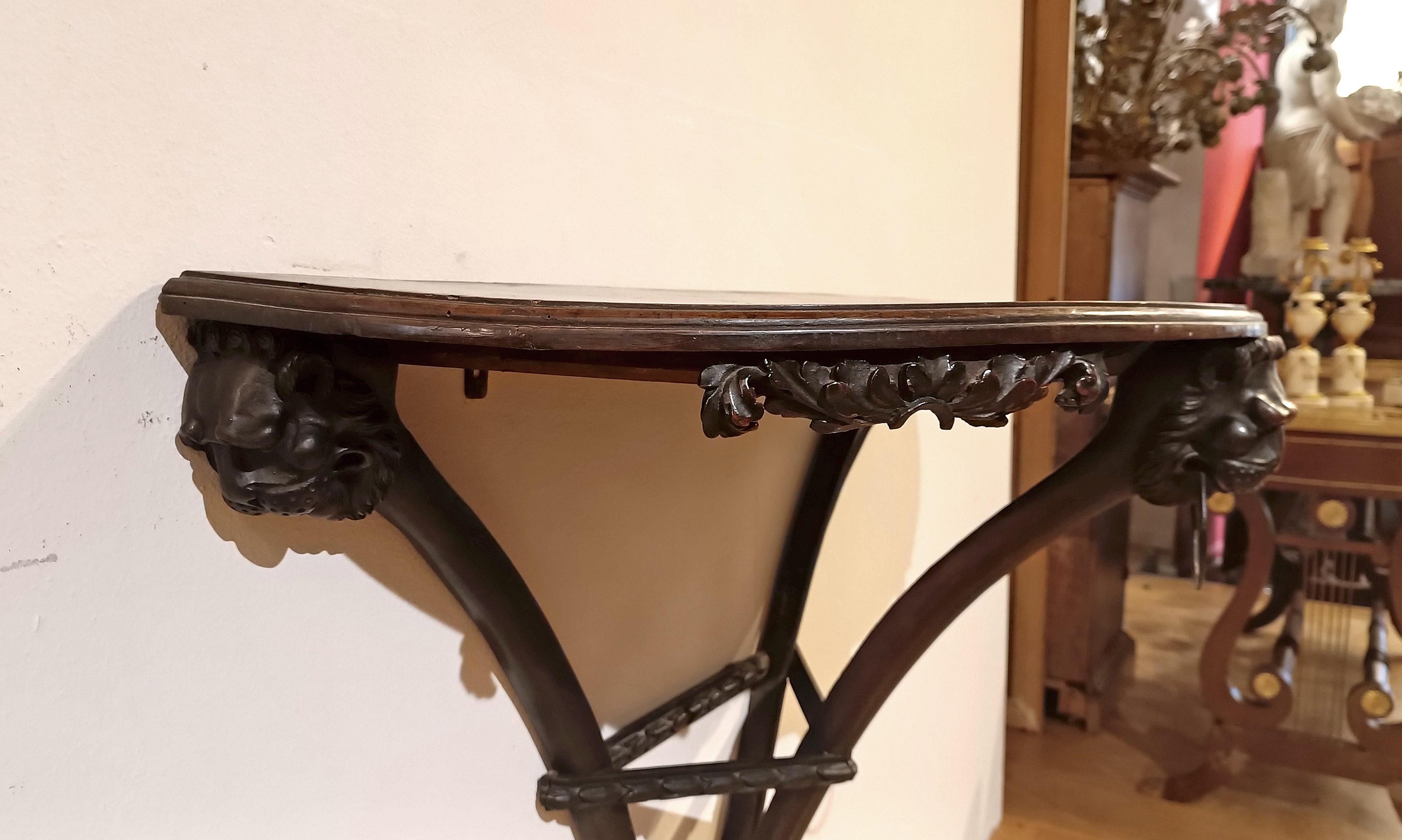 18th Century SECOND HALF OF THE 18th CENTURY SOLID WALNUT CONSOLLE TABLE For Sale