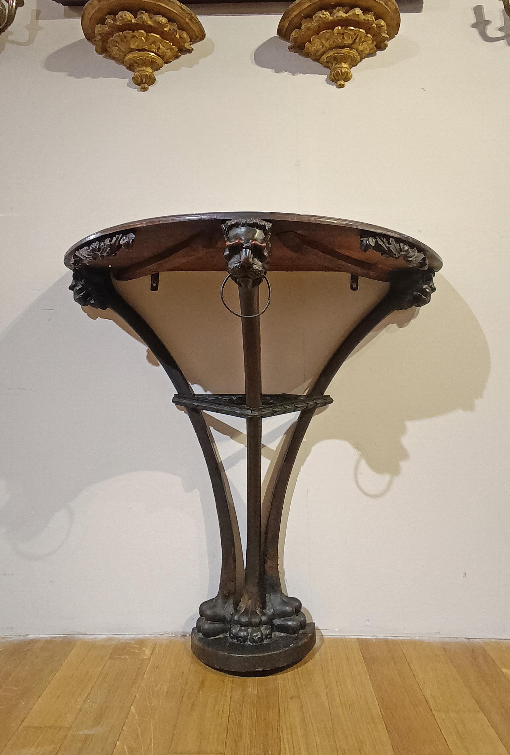 SECOND HALF OF THE 18th CENTURY SOLID WALNUT CONSOLLE TABLE For Sale 1