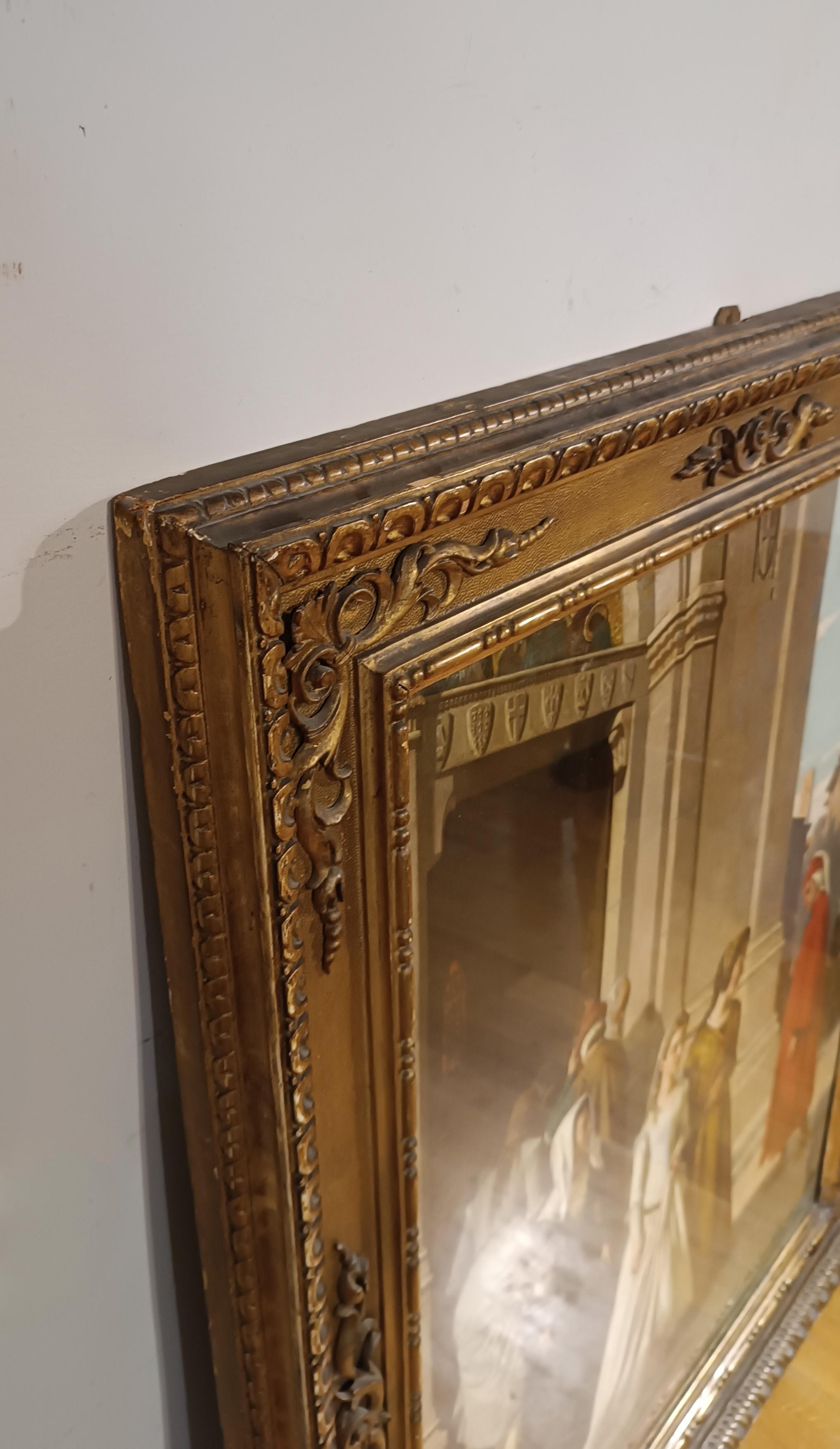 ZWEITE HÄLFTE DES 19. JAHRHUNDERTS DANTE UND BEATRICE MALEREI VON RAFFAELE SORBI im Angebot 2