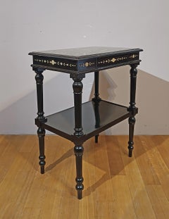 SECOND HALF OF THE 19th CENTURY EBONY INLAY TABLE