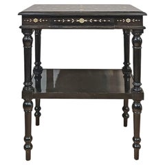 SECOND HALF OF THE 19th CENTURY EBONY INLAY TABLE