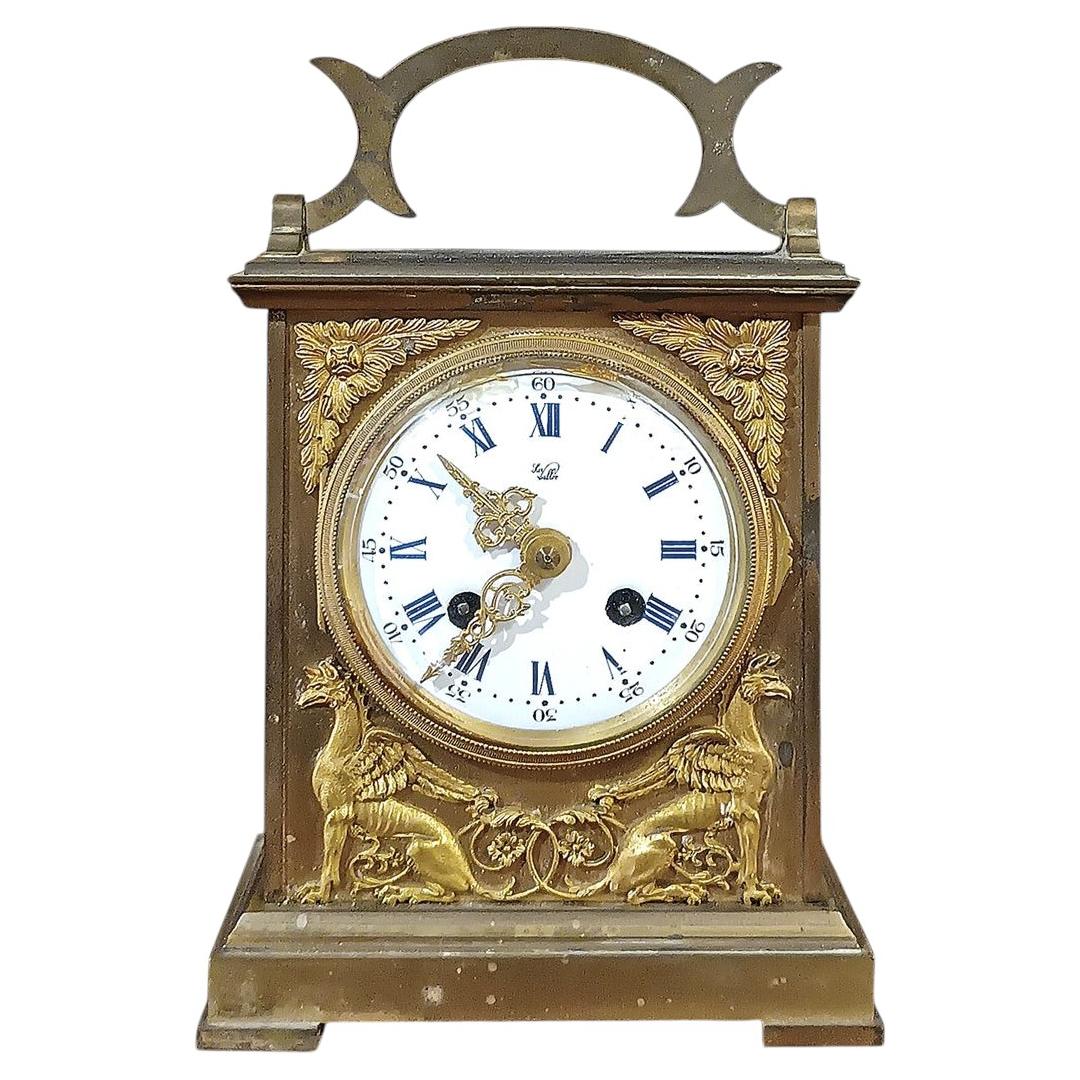 SECOND HALF OF THE 19TH CENTURY EMPIRE-STYLE OFFICER'S CLOCK