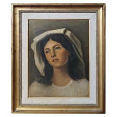 SECOND HALF OF THE 19th CENTURY ESPOSITO’S PORTRAIT OF A YOUNG WOMAN
