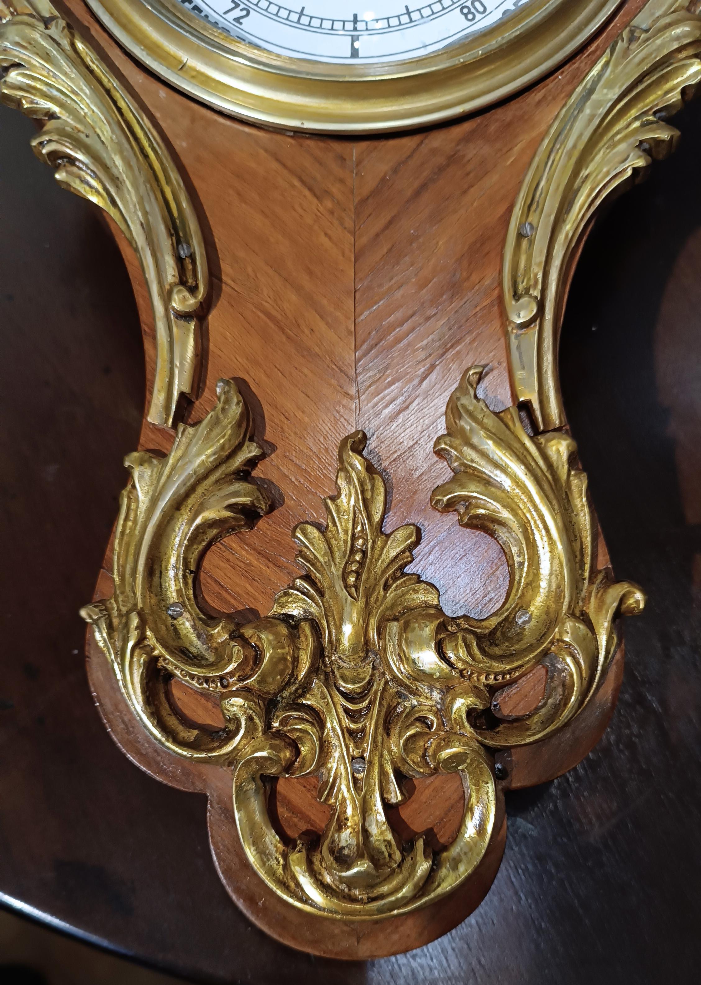 Carved SECOND HALF OF THE 19th CENTURY NAPOLEON III'S BAROMETER For Sale