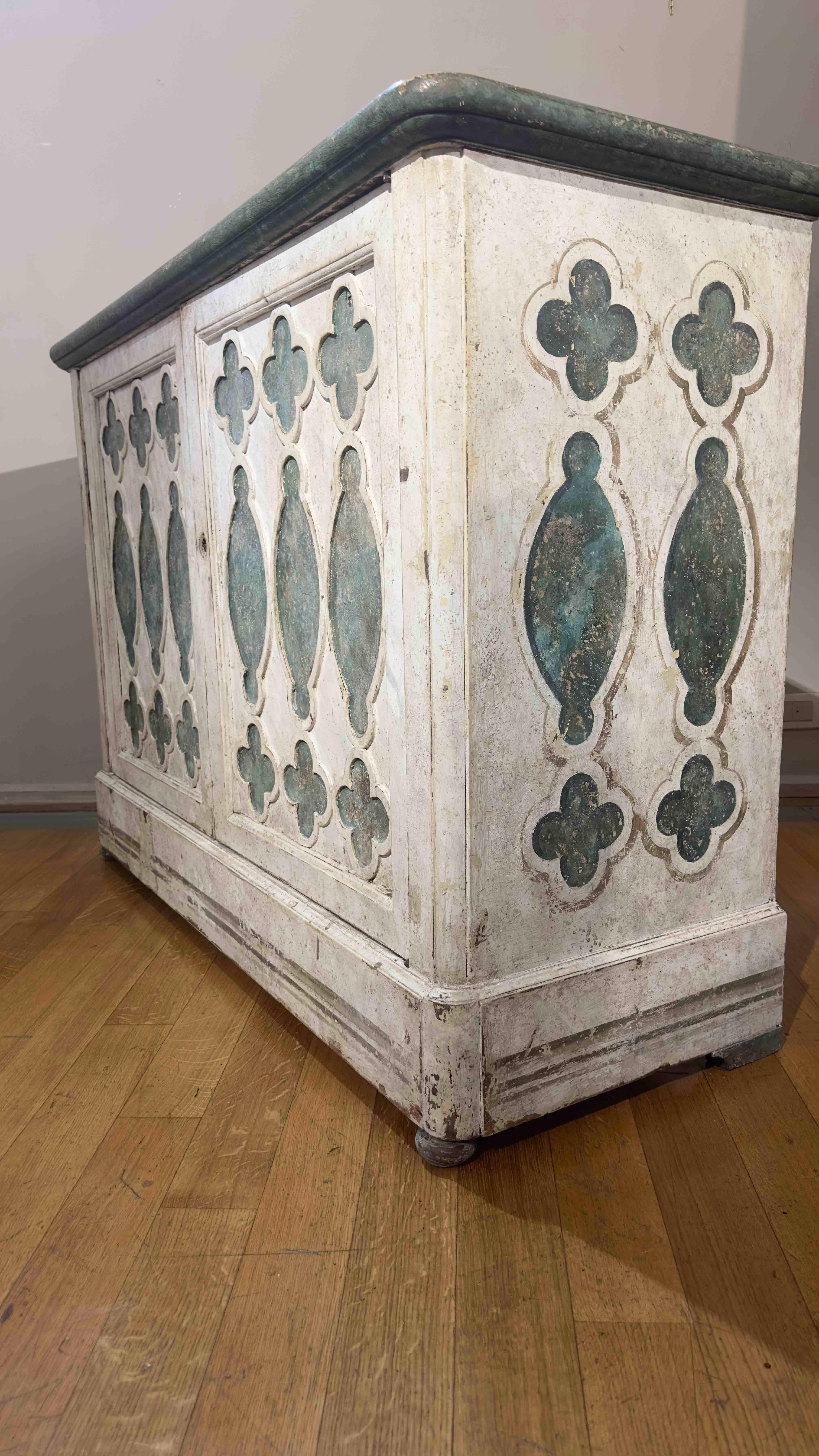 Hand-Carved SECOND HALF OF THE 19th CENTURY PAINTED SIDEBOARD