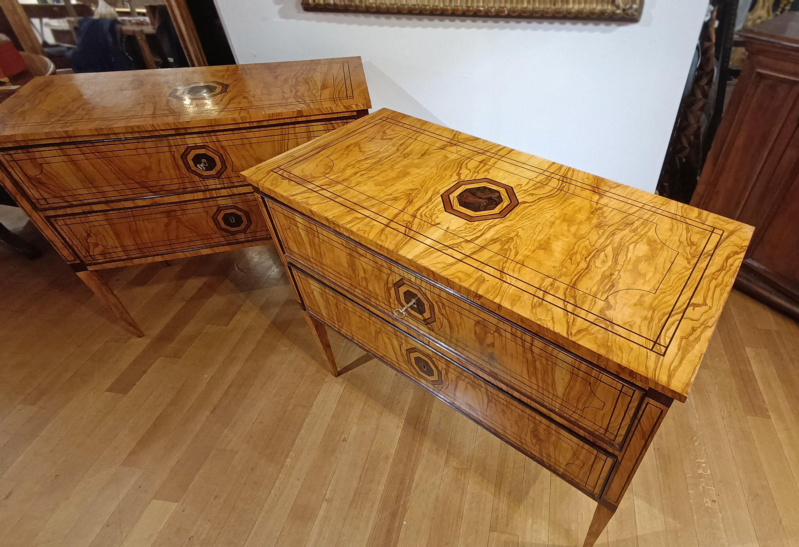 SECOND HALF OF THE 19th CENTURY PAIR OF NEOCLASSICAL-STYLE CHEST OF DRAWERS in vendita 4
