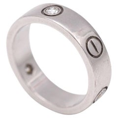Second hand CARTIER LOVE wedding ring in gold with 3 diamonds