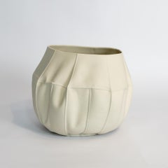 SECOND, Kawa Ceramic Large Vessel 02, White Organic Porcelain sculptural, art