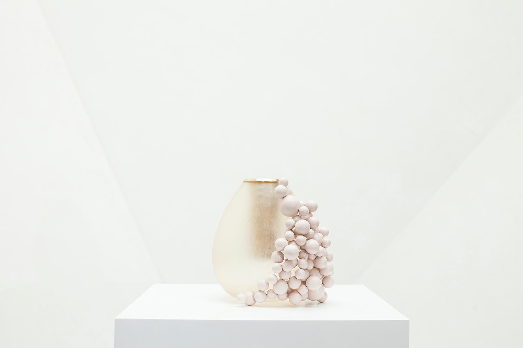 Lebanese Second Skins, Gold and Silver Flake Vase by Tamara Barrage for House of Today For Sale