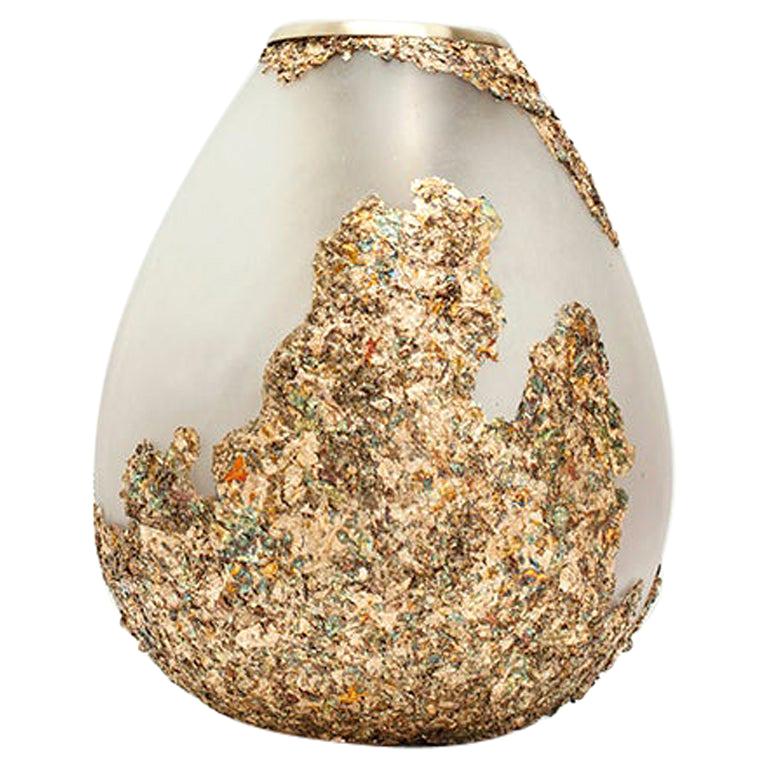 Second Skins, Gold and Silver Flake Vase by Tamara Barrage for House of Today For Sale