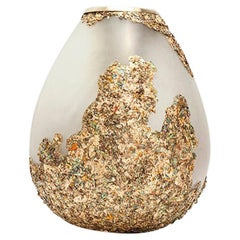 Second Skins, Gold and Silver Flake Vase by Tamara Barrage for House of Today