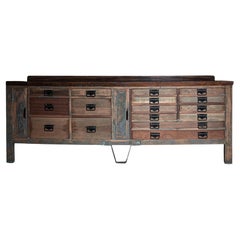 Used Second world war Spitfire 'apprentice piece' engineers bench.