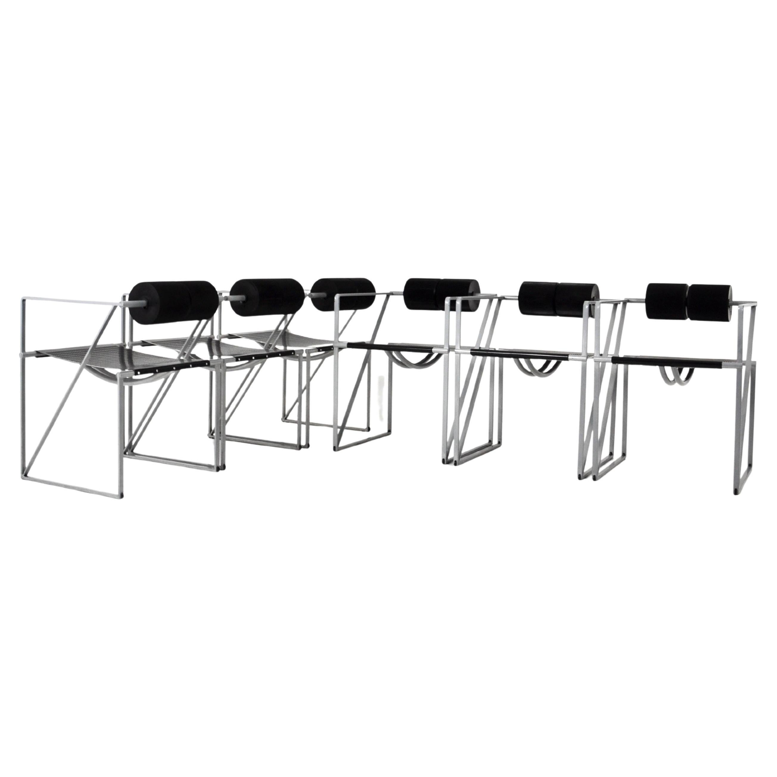 "Seconda 602" Chairs by Mario Botta for Alias, 1980s, set of 6