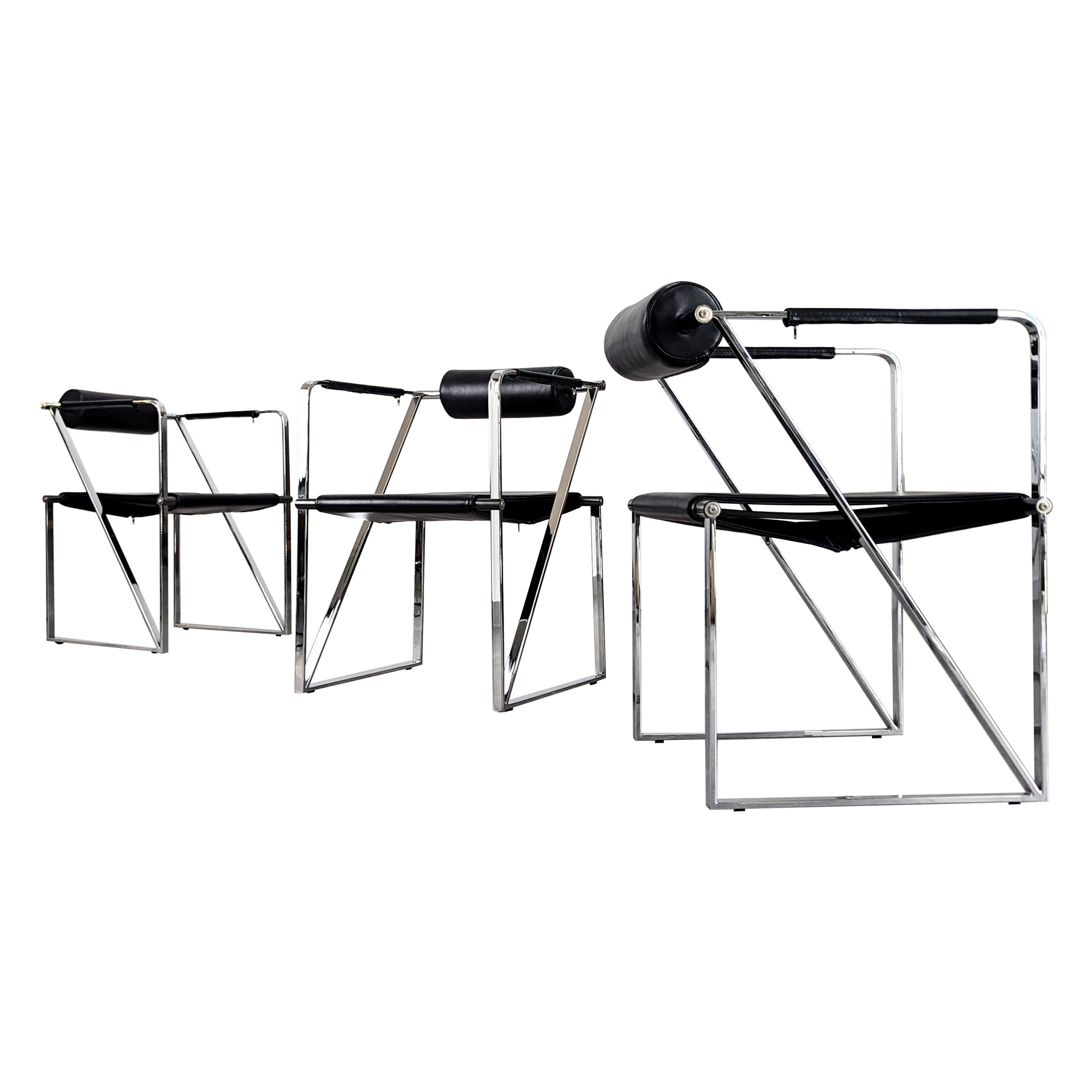 Seconda Chair by Mario Botta Chrome Version Italy 1980s