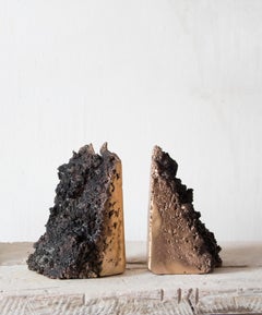 Secondo Fuoco Contemporary Bookends in Bronze