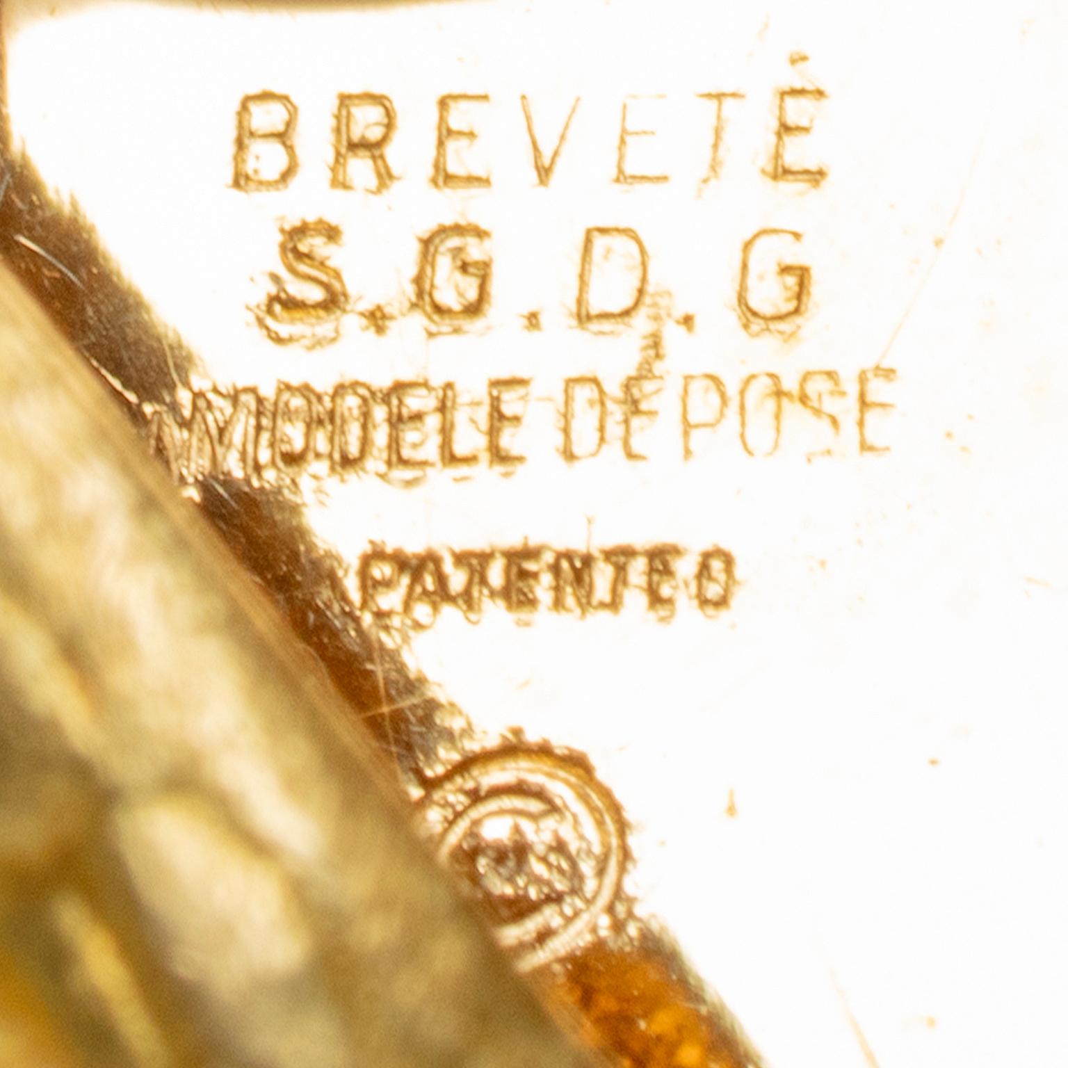 Geheimnis 18k Gold Georges Lenfant Walnuss Uhr im Angebot 3