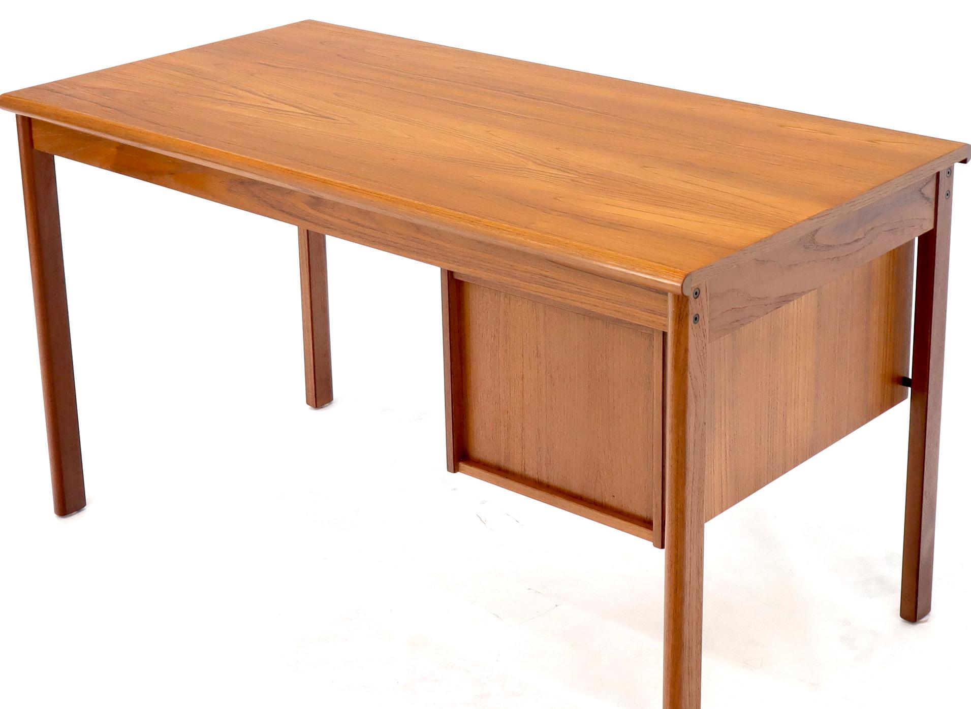 Secret Compartment Sliding Top Danish Mid-Century Modern Teak Desk 9