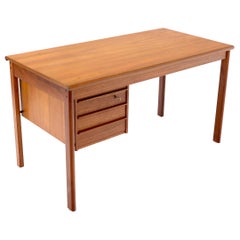 Secret Compartment Sliding Top Danish Mid-Century Modern Teak Desk