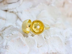 Secret Galaxy Diamond and 18 Karat Gold Ring