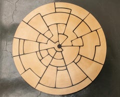 Secret Garden Round Table in Maple & Ebony, Italian Design by Ivan Paradisi