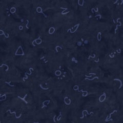 Papier peint de créateur de langue secrète en denim et bleu marine à motif aigue-marine