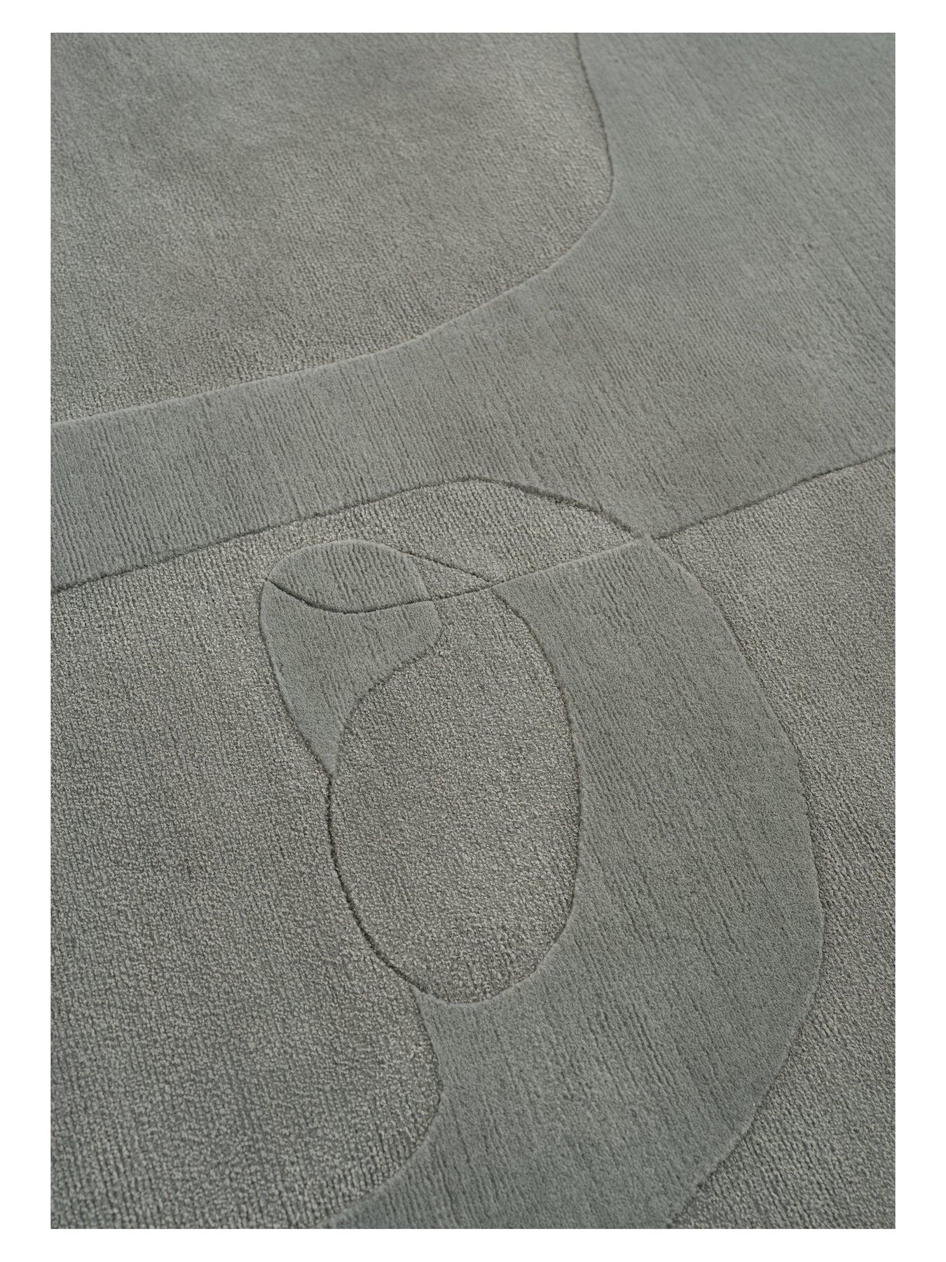 Hand-Knotted 'Secret Mind' Handmade Rug by Linie Design, 240 cm, Wool & Silk For Sale