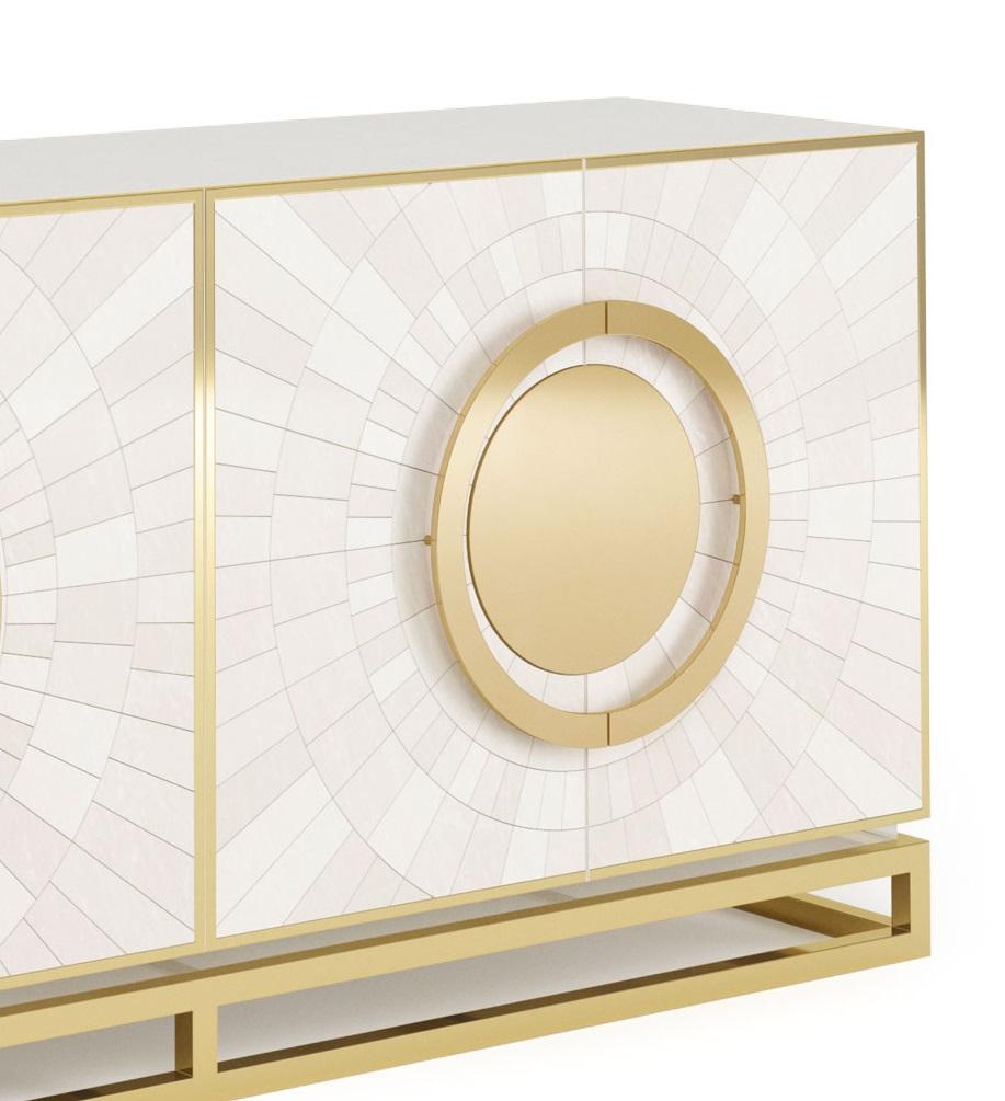 Secret Sideboard by Memoir Essence
Dimensions: D 50 x W 200 x H 90 cm.
Materials: Brushed brass, gold leaf and white marble.

Also available in brushed brass and polished stainless steel. Please contact us.

In addition to Secret collection, this