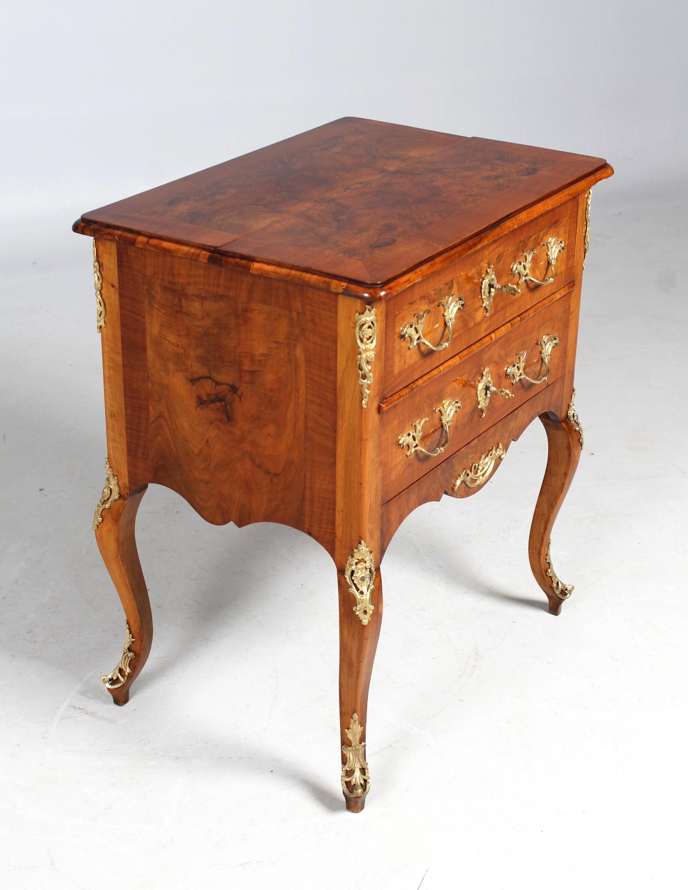 Secretaire à la Bourgogne, Transformation Table, Louis XV Style, 19th Century For Sale 6