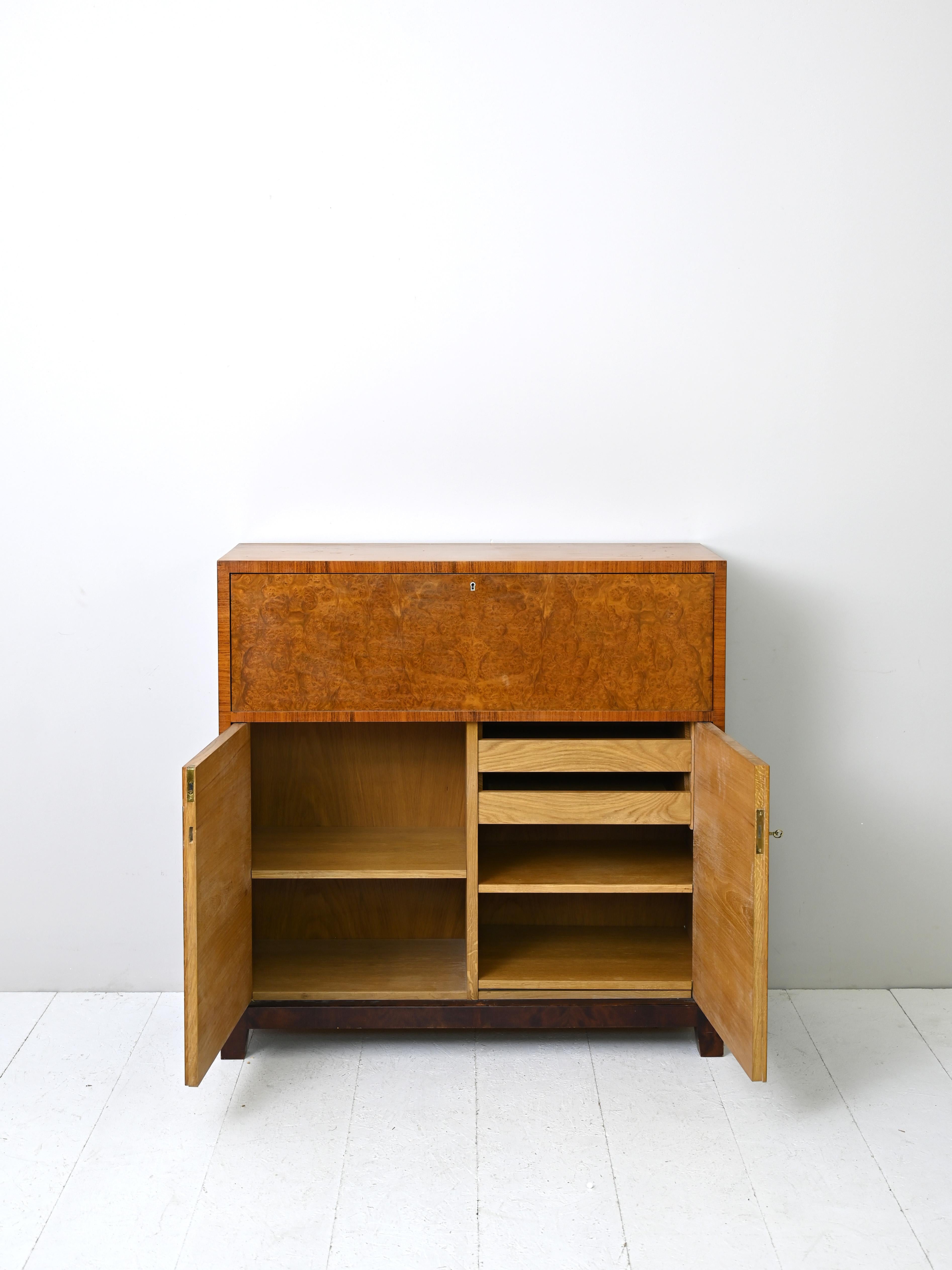 Scandinavian Modern Secretaire Cabinet Dated 1940