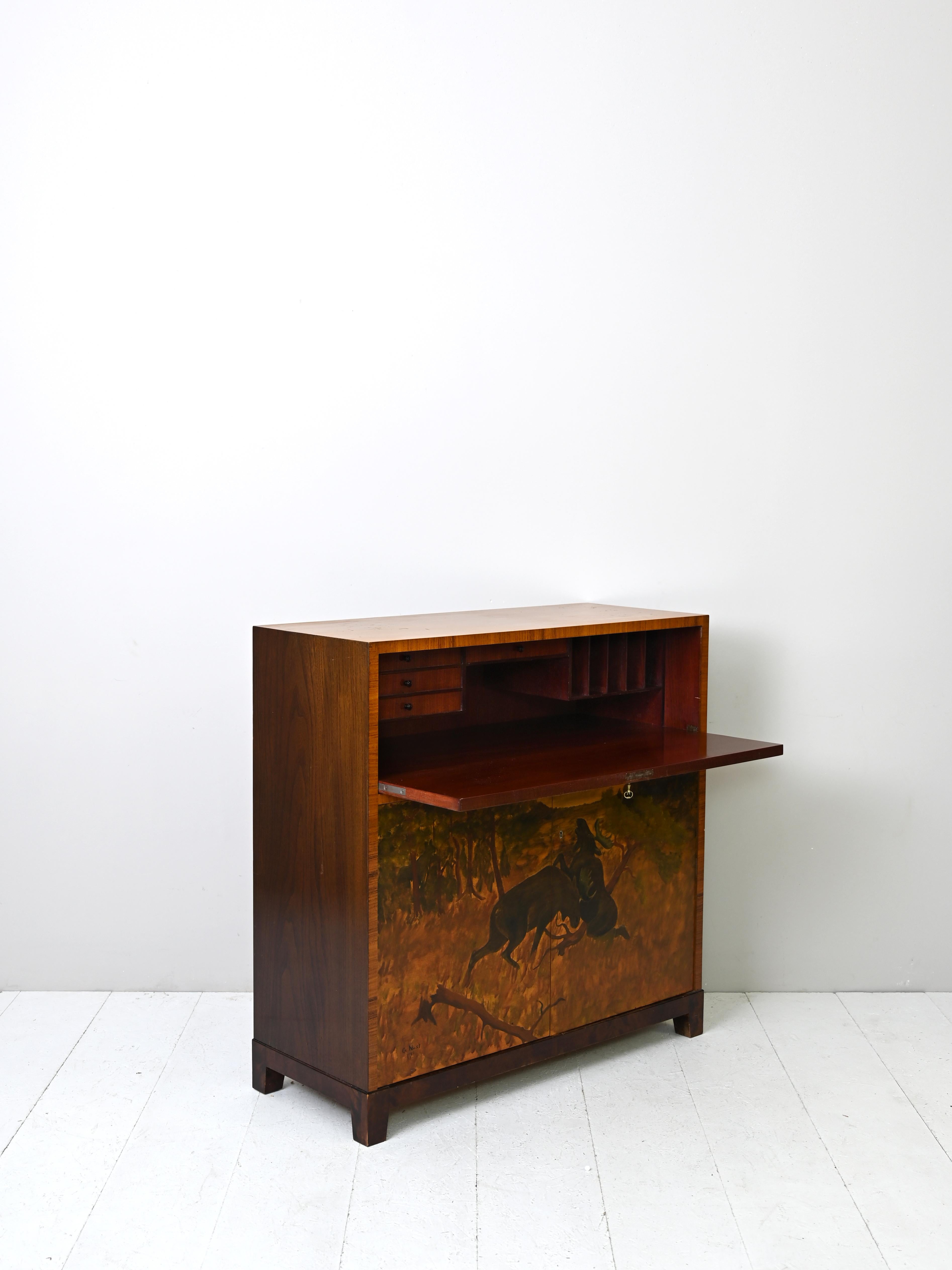 Mid-20th Century Secretaire Cabinet Dated 1940