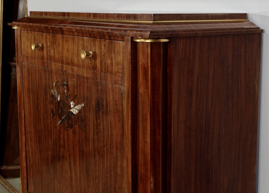 Français Secrétaire en Wood Wood, signé J. Leleu, Art Déco - 1940 en vente