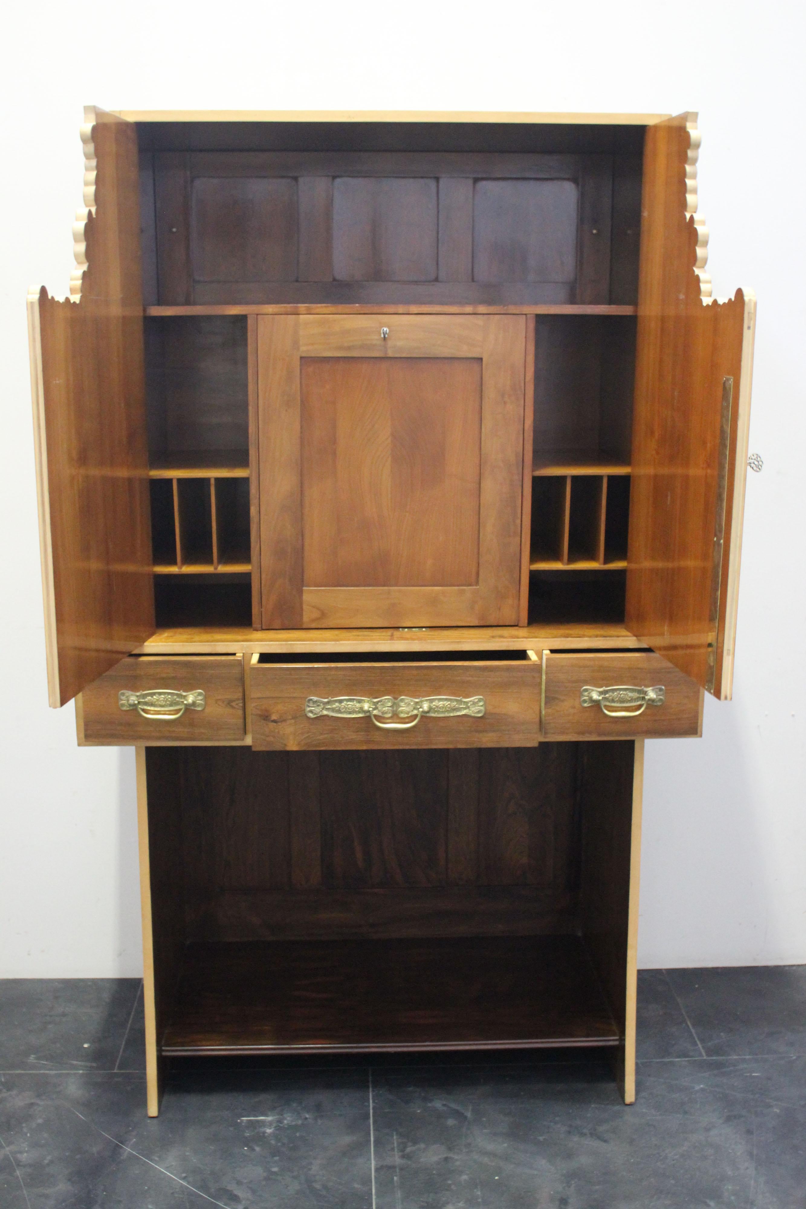 Secretaire in Rosewood Art Nouveau Style, 1940s For Sale 4