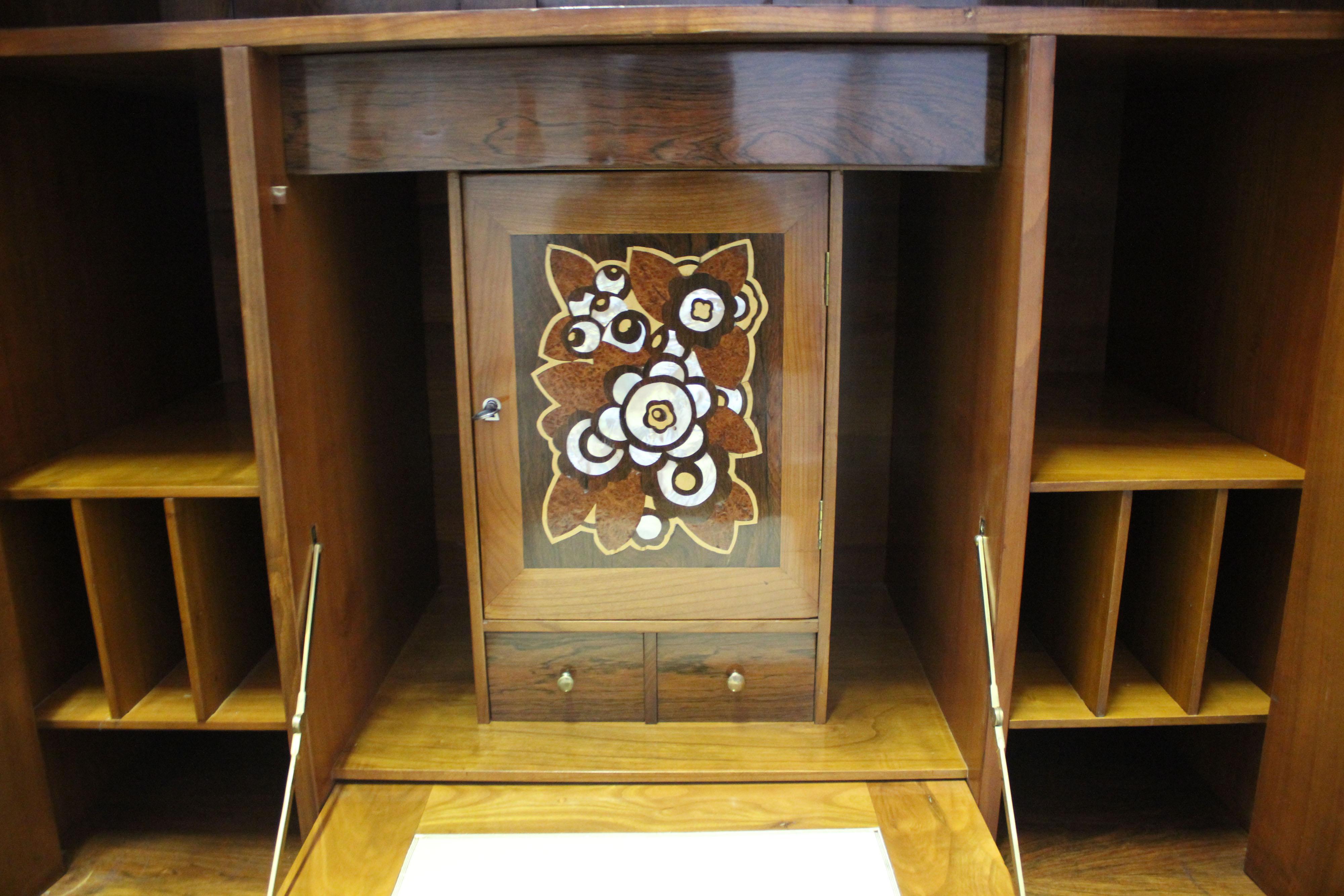Secretaire in Rosewood Art Nouveau Style, 1940s For Sale 6