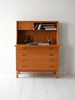 Secrétaire in rovere anni '60 di Børge Mogensen