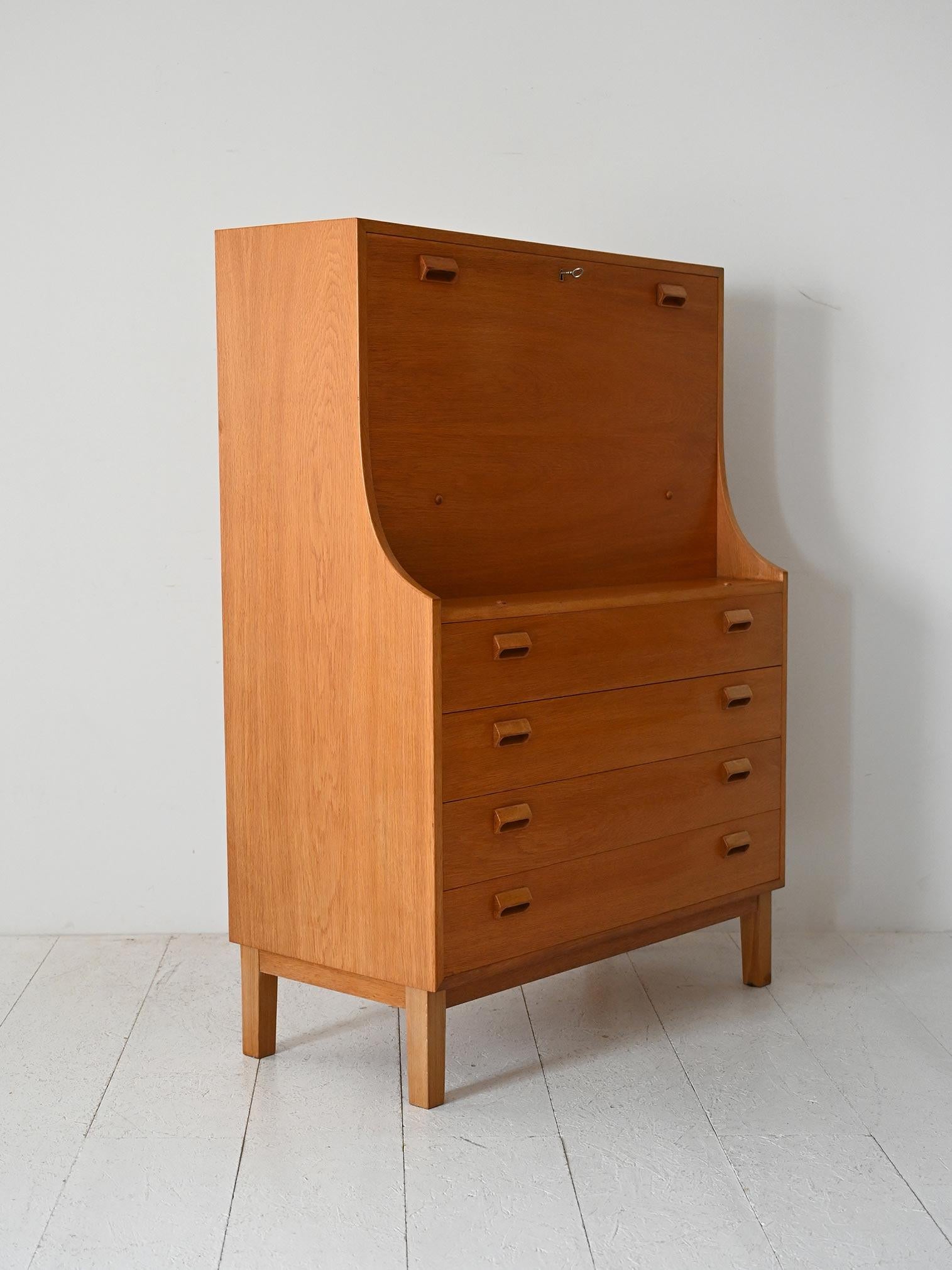 Danish 1960s oak secrétaire by Børge Mogensen For Sale