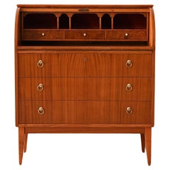 Secrétaire en teck avec bureau