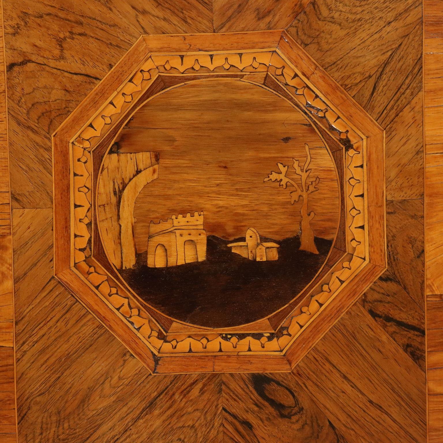 Secretaire intarsiato lombardo Neoclassico XVIII secolo For Sale 3