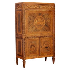 Secretaire lombard en marqueterie Néoclassique 18e siècle