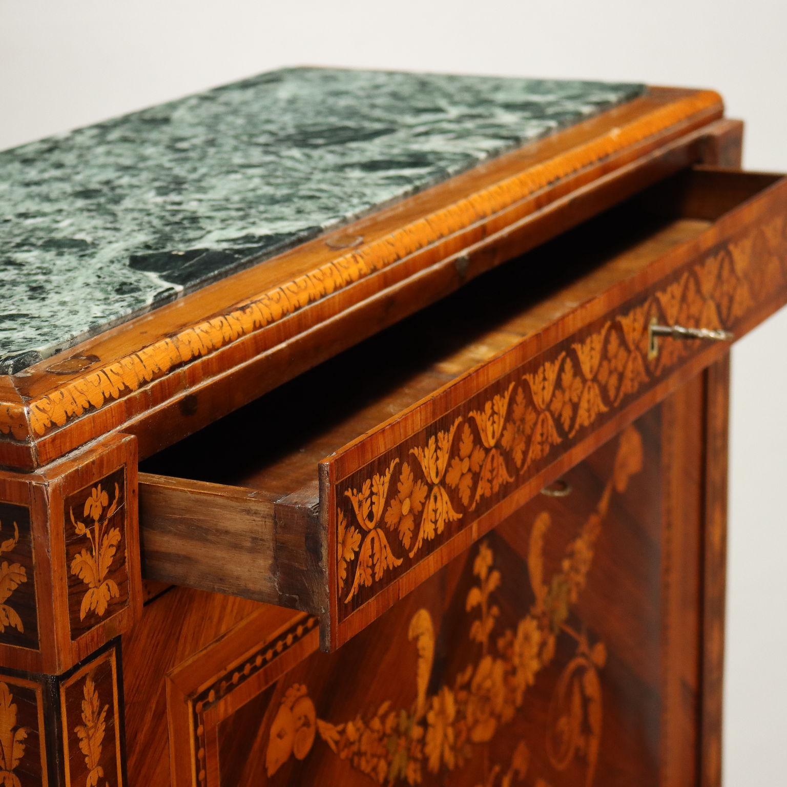 18th Century and Earlier Secrétaire Neoclassical Lombardy Late 18th Century For Sale