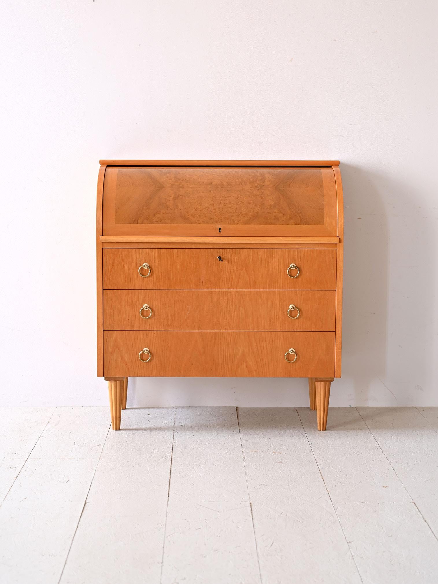 Scandinavian Modern Scandinavian secretaire with writing desk For Sale