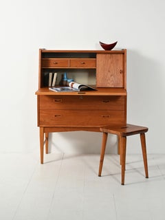Secrétaire scandinave avec miroir caché, 1960s