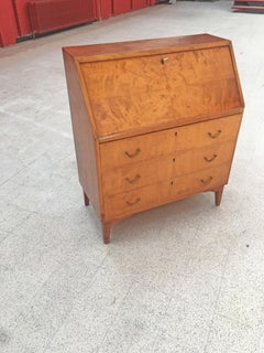 Secretaire / Scriban Art Deco in Maple Veneer, circa 1950