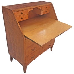 Secretaire / Scriban Art Deco in Maple Veneer, circa 1950