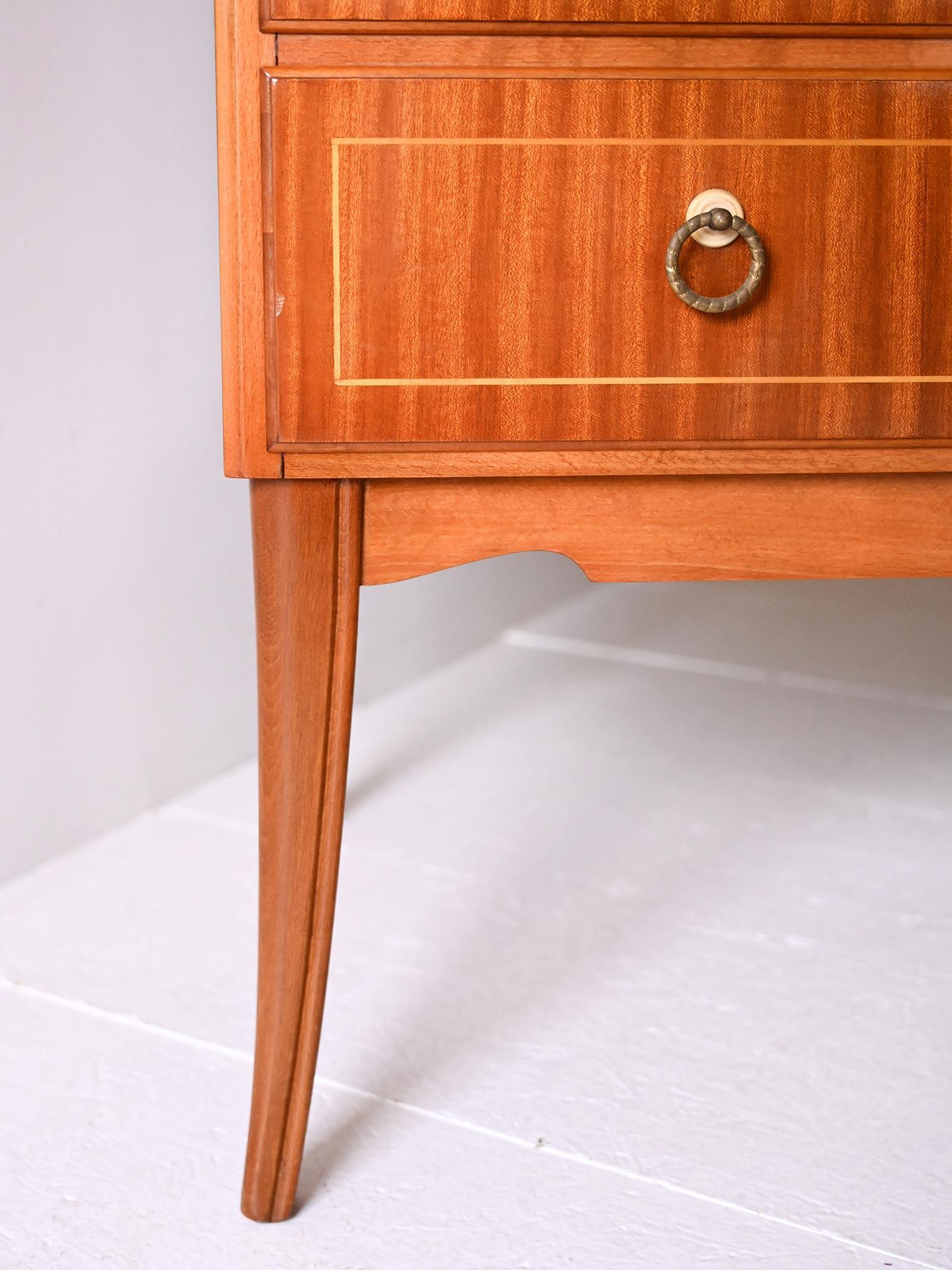 Quercia Sécretaire vintage in teak con inserti in rovere in vendita