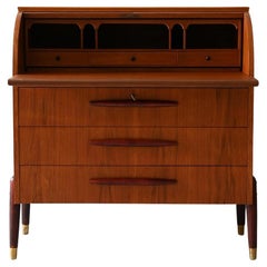 Secrétaire vintage scandinavo in teak anni ’50/60