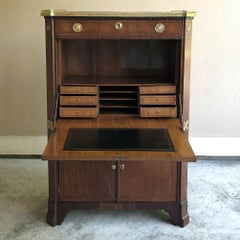 Secretary, 19th Century French Louis XVI with Inlaid Mahogany