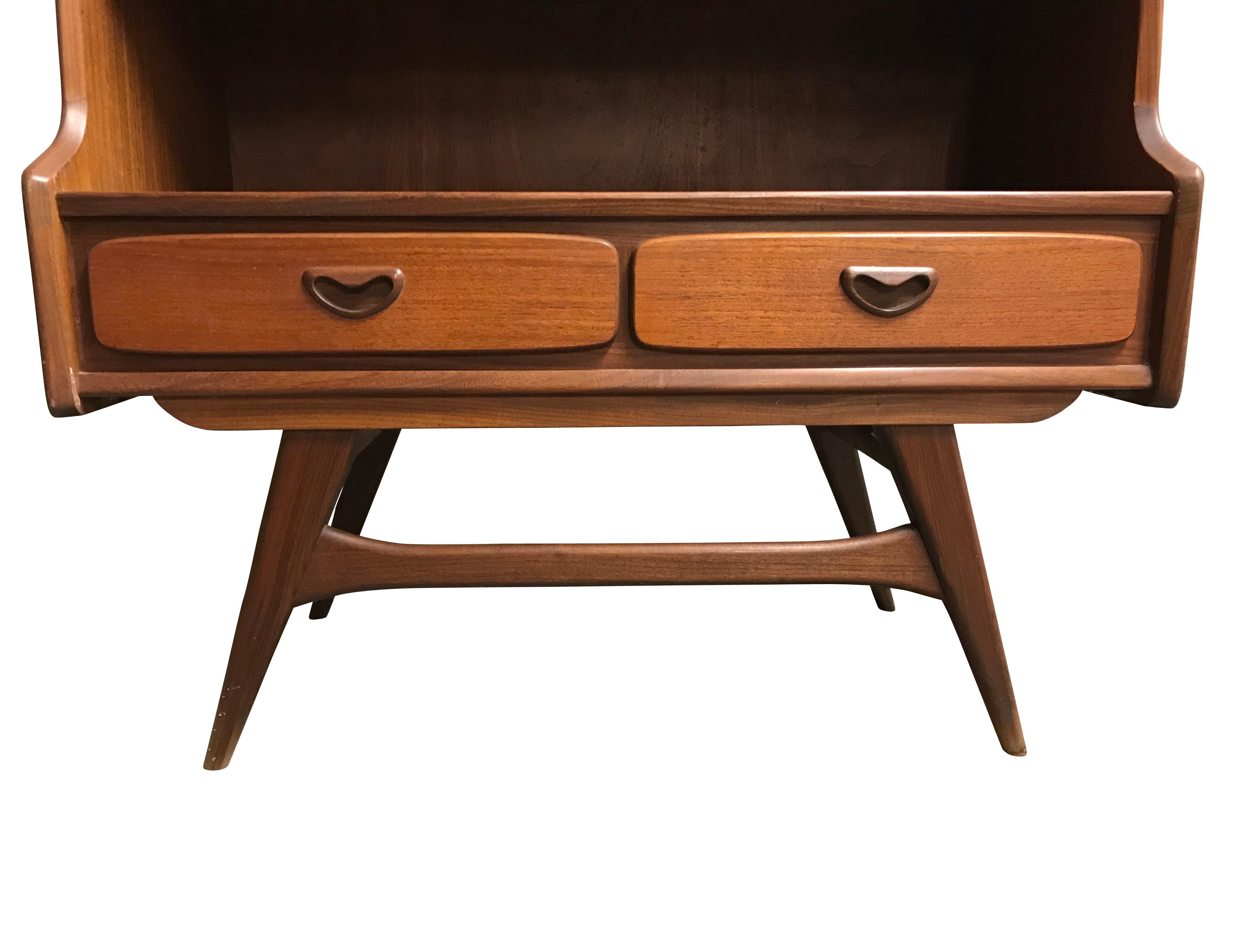 Mid-20th Century Secretary Bar Cabinet by Louis Van Teeffelen, 1960s