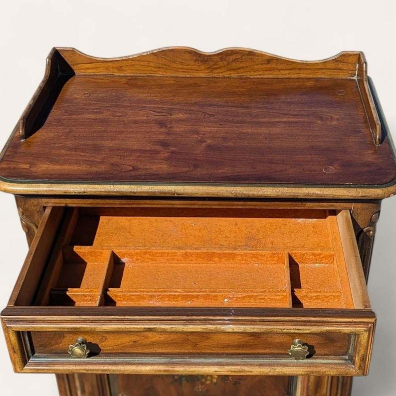 Secretary Desk by Drexel Heritage, Floral Motifs, French Provincial, Cabinet For Sale 3