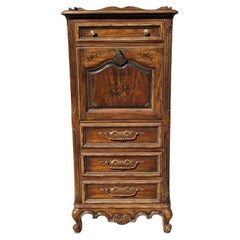 Secretary Desk by Drexel Heritage, Floral Motifs, French Provincial, Cabinet