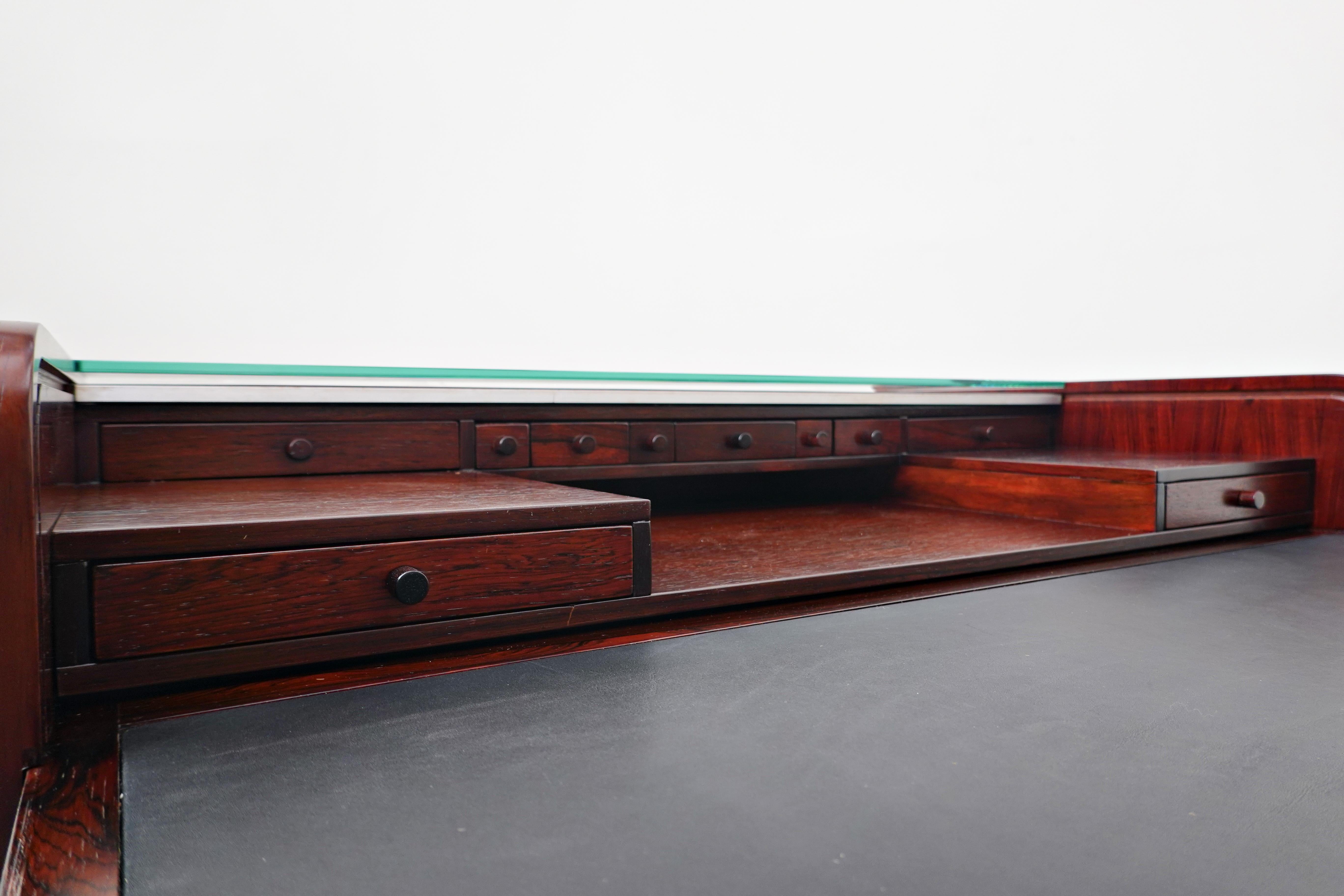 Wood Mid-Century Modern Secretary Desk by Gianfranco Frattini for Bernini, 1960s